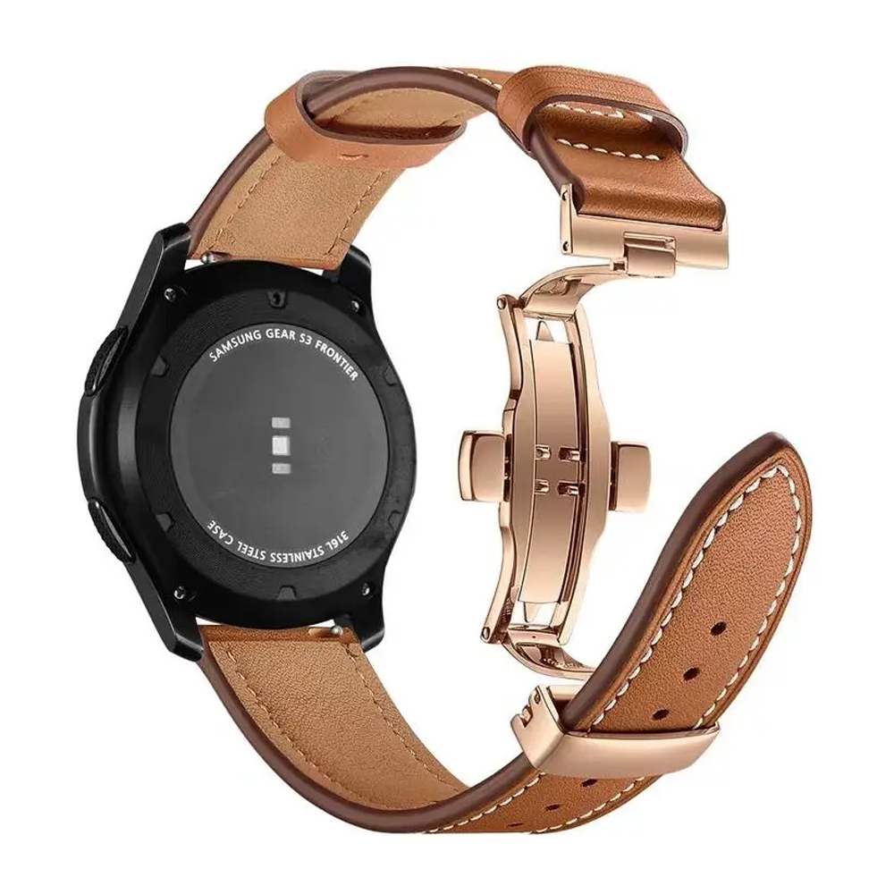 Titan Smartwatch Accessories - 20 ミリメートル 22 ミリメートル革バンドサムスンギャラクシー時計 5 4