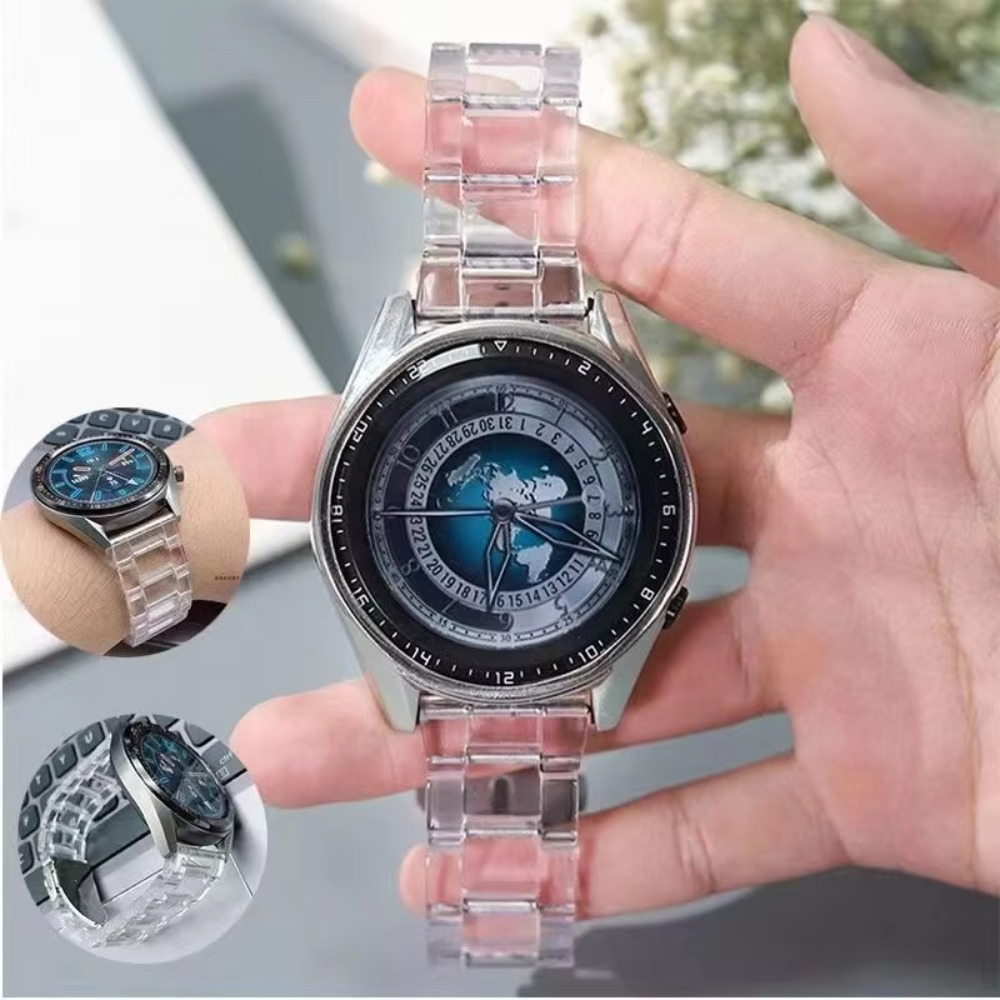 透明樹脂製の3リンクバンド。リンク外しツール付き。Samsu - Titan Smartwatch Accessories のレビューと価格