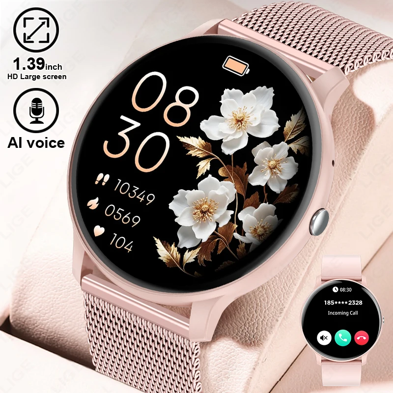 LIGE Bluetooth通話スマートウォッチ 女性用 カ - Smartwatch Custom のレビューと価格