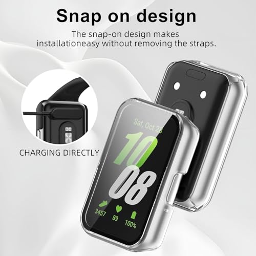 ガラス + ケースサムスンギャラクシーフィット 3 ハードバ - Samsung Smartwatch Accessories のレビューと価格