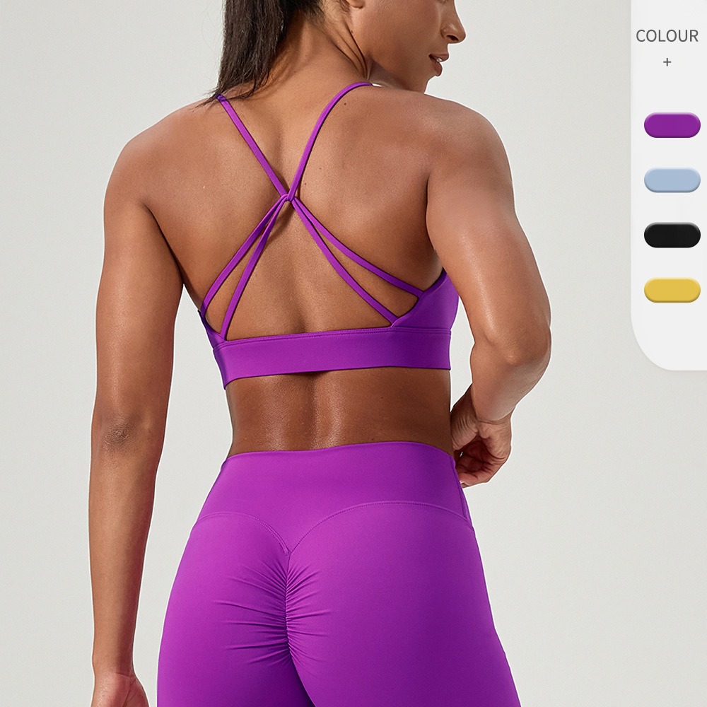 女性のセクシーなヨガブラクロスストラップ通気性フィットネスス - Rugged Sport Strap のレビューと価格